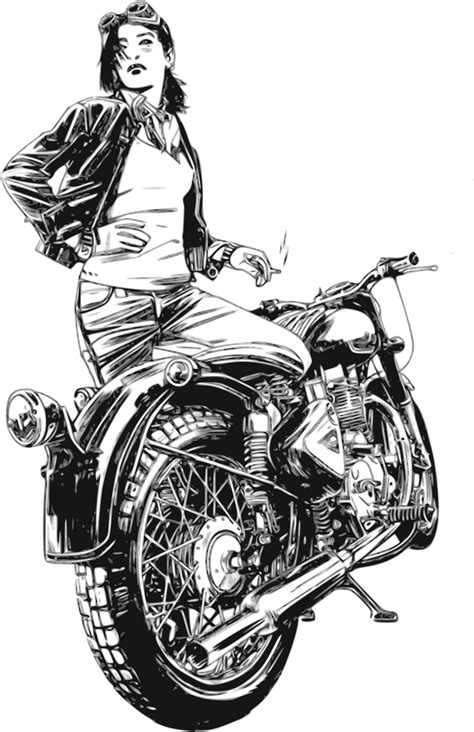 This Free Icons Png Design Of Motorbike Woman Clip Art Library