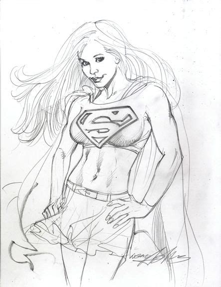 Supergirl Pencil Comic Art Art Sketches Graphic Art