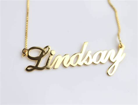 Personalized Gold Name Necklace Gold Plated Name Necklace Etsy