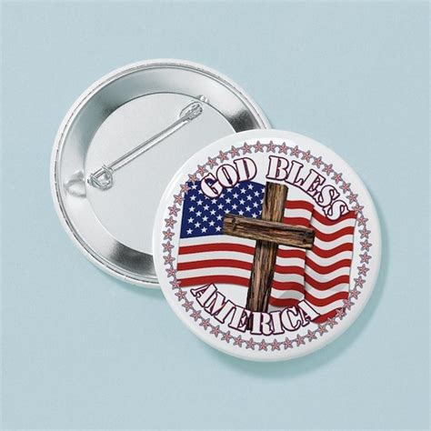 God Bless America And Cross With Usa Flag 50 Sta By Hudiegram