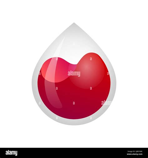 Blood Drop Logo Template Red Liquid Droplet In A Glass Container