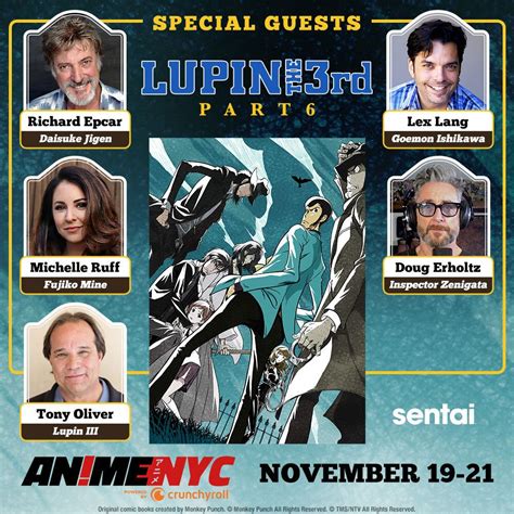 Current Lupin The Third English Dub Cast Confirmed For Anime Nyc Otaku Usa Magazine