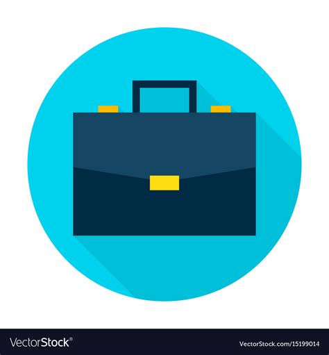 Business Briefcase Flat Circle Icon Royalty Free Vector