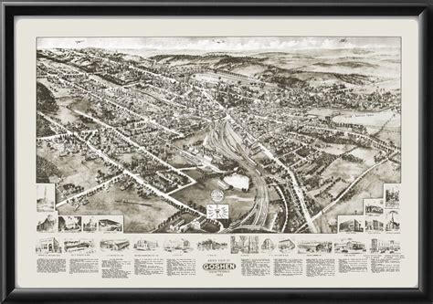 Goshen Ny 1922 Vintage City Maps