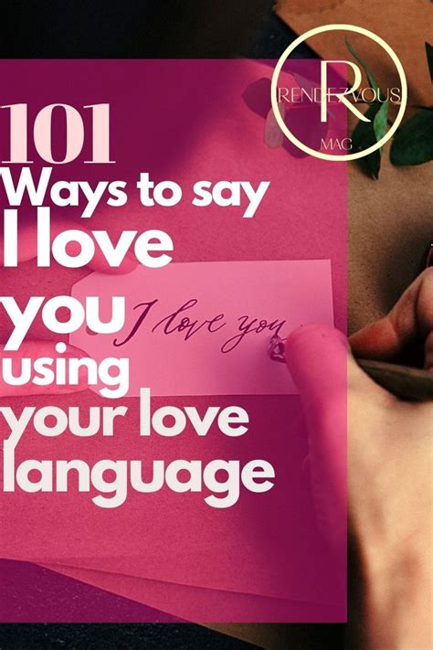 Cute Ways To Say I Love You Using Your Love Language