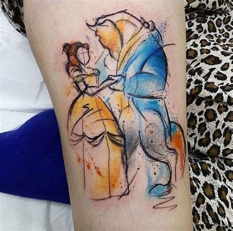 Watercolor Disney Tattoo