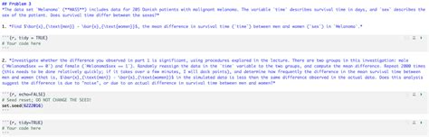 problem 3 the data set melanoma mass includes data