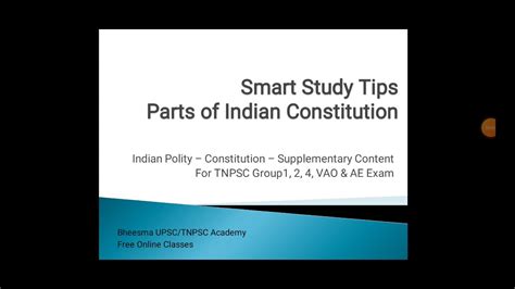 Indian Polity Constitution Smart Study Tips For Easy Remembering Of