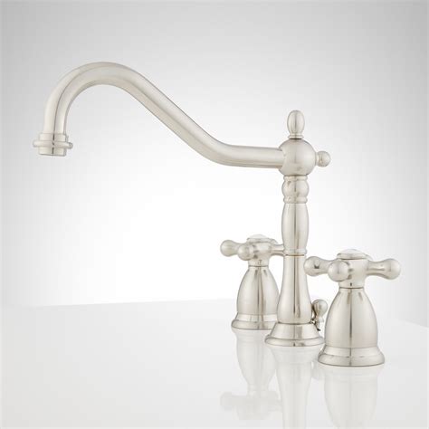 Decorative victorian plumbing fixtures feature eclectic designs in brass, bronze and iron, fashioned with exquisite pattern and detail. Victorian Widespread Bathroom Faucet - Cross Handles ...