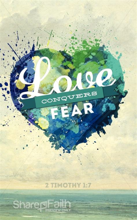 Love Conquers Fear Church Bulletin Love Bulletin Covers
