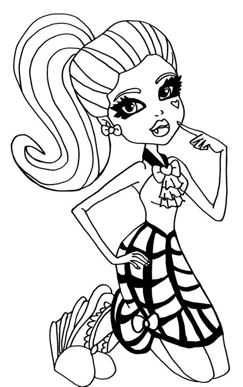 Monster High Draculaura Coloring Page Monster High Party Pinterest