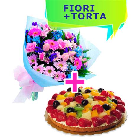 Buon compleanno fiori e torta. Consegna online e spedizione fiori e torta, Dolce Frutta e ...