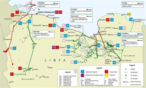 Map Of Current Control Of Libya S Oil Refineries Maps On The Web