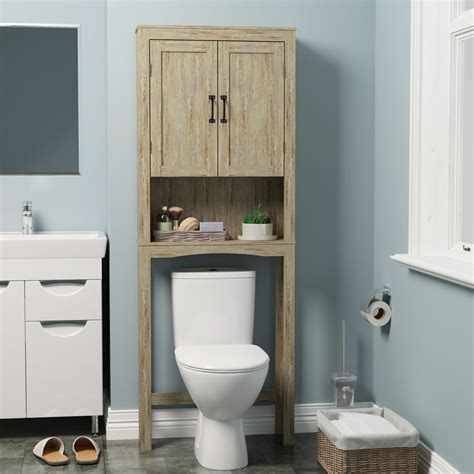 Bathroom Cabinet Wall Cabinet Over The Toilet Space Saver With 3 Wood