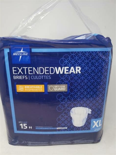 Medline Mtb80600 Extended Wear Overnight Adult Briefs With Tabs Xl 60