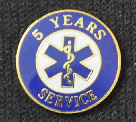5 Year Ems Service Pin Years Of Service Pins