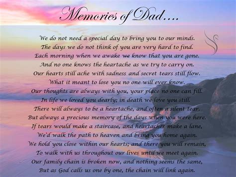 Dad memorial Poems