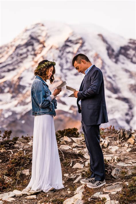 Our mount rainier cabins come with the amenities you need our mt. Intimate A-Frame Cabin Wedding at Mount Rainier in 2020 ...