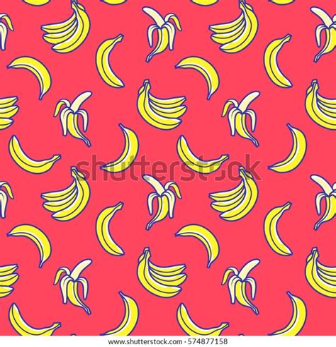 Vector Pattern Bananas Yellow Bananas On Stock Vector Royalty Free