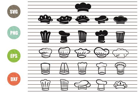 Chef Hat Svg Bundle Chef Hat Vector Chef Hat Cut Files Chef Hat Svg