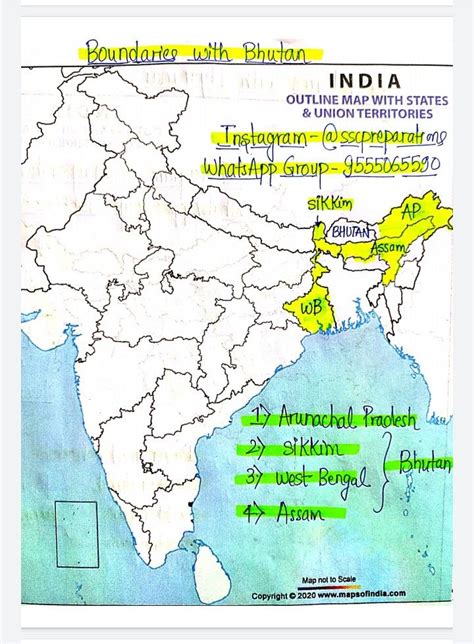 Fotomural Political Map Of India States And Union Territories Of India