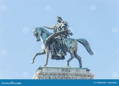 Top Roof Sculpture Of Goddess Muse Riding Pegasus A Winged Horse At