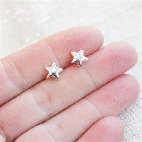 Little Silver Star Stud Earrings By Green River Studio