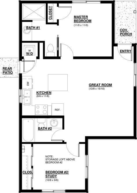 Craftsman Style House Plan 2 Beds 2 Baths 800 Sq Ft Plan 895 97