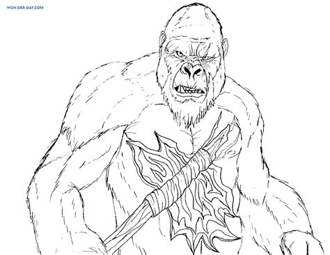 Dibujo De Rey Kong Para Colorear Dibujos Para Colorear Imprimir Pdmrea