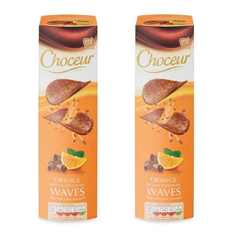 Buy Aldi Choceur Orange Belgian Milk Chocolate Waves Crisps Thin