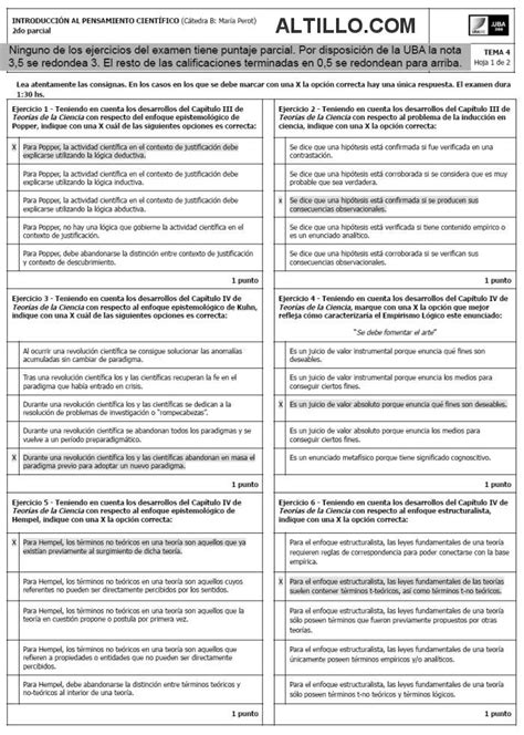 Parcial F Pensamiento Cient Fico Uba Xxi