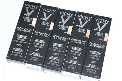 Vichy Dermablend 3D Foundation Review Swatches