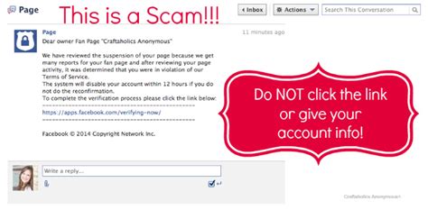 Craftaholics Anonymous Beware Of This Facebook Scam