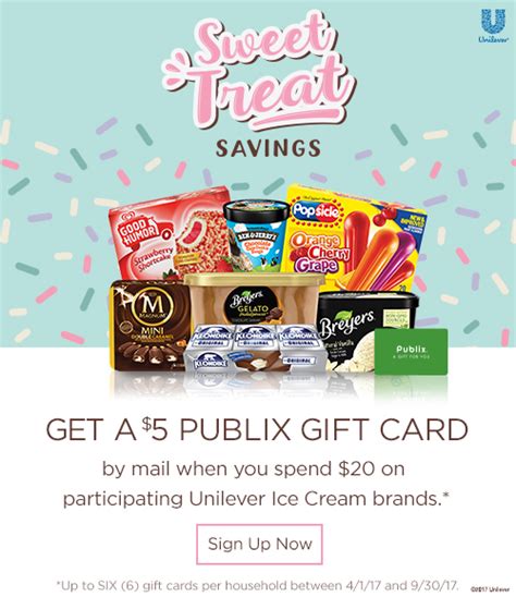 Read customer reviews & find best sellers Publix Sweet Treat Savings | Get a $5 Publix Gift Card with $20 Ice Cream Purchase :: Southern ...