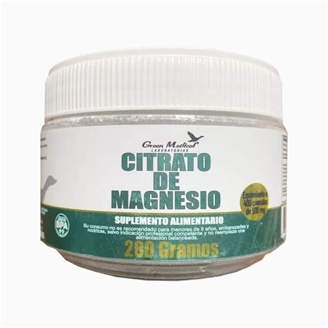 Citrato Magnesio Polvo 200 Gr Green Medical Vitamina Green