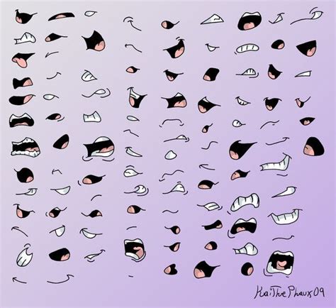 Comic Mouths Reference Sheet By Kaithephaux On Deviantart Mouth