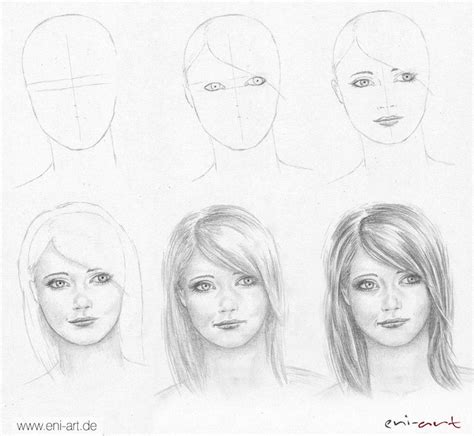 How To Draw A Face Female Step By Step How To Draw Faces Female Heads