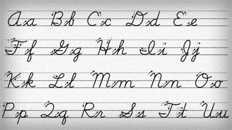 Printable Cursive Handwriting Alphabet