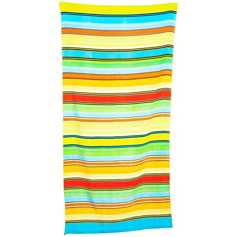 Multicolor Stripe Beach Towel 30in X 60in Five Below Striped Beach