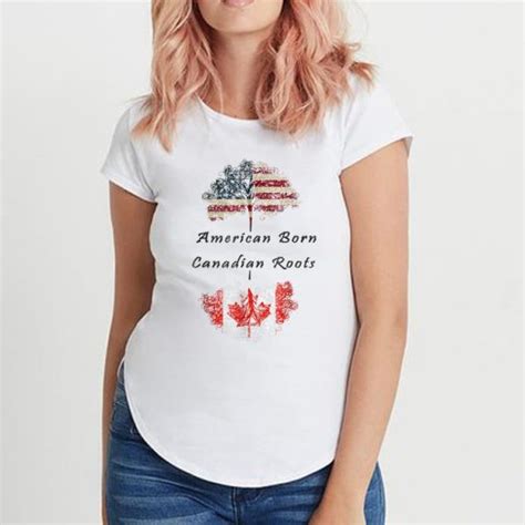 American Born Canadian Roots Long Sleeve Hoodie Sweater Longsleeve T Shirt