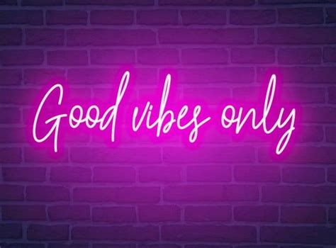 Good Vibes Only Neon Signgood Vibes Only Neon Light Signgood Etsy