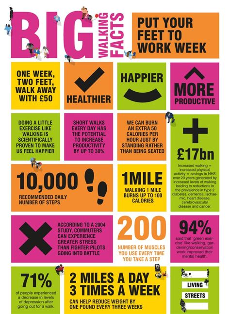Big Walking Facts Poster Walking For Health Health Walking