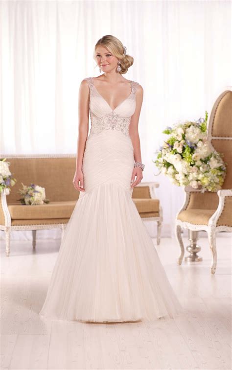 This Romantic Designer Fit And Flare Wedding Gown From Essense Of