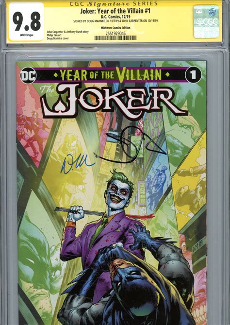 Joker Year Of The Villain 1 Midtown Exclusive Doug Mahnke Variant