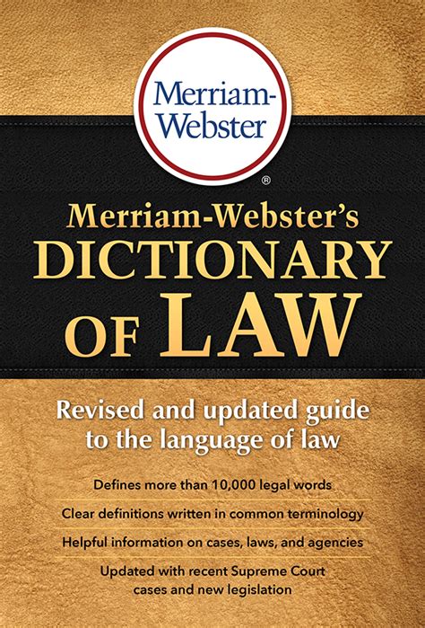 Buy Merriam Websters Dictionary Of Law