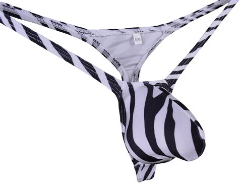 Buy Jjpouch Mens String Thong Bulge Pouch G String Bikini Zebra Jjp1011 Online At
