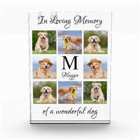 Personalized In Loving Memory Dog Pet Memorial Photo Block Zazzle