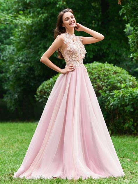 A Line Button Appliques Beading Scoop Prom Dress Prom Dresses Dresses Multi Color Prom Dress