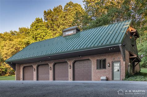 Check spelling or type a new query. Brick Garage with Classic Green ABSeam Roof - A. B. Martin ...