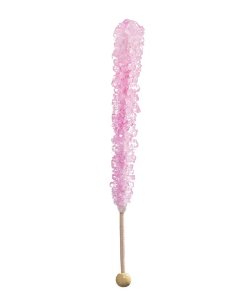 Pink Rock Candy Crystal Sticks 12 Pack Cherry Flavored